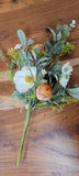 D PIK POPPY/ROSE/FOLIAGE WHITE/TANGERINE 10IN X 17IN WHITE POLYESTER/PLASTIC MVX