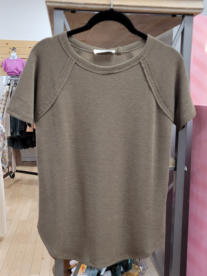 Mocha Round Neck Top