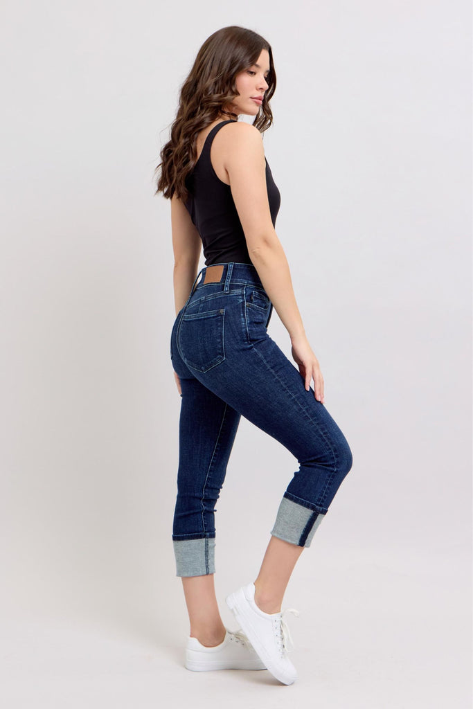 High waist Double Band Capri