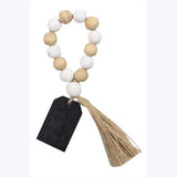 Wood beads wine tags