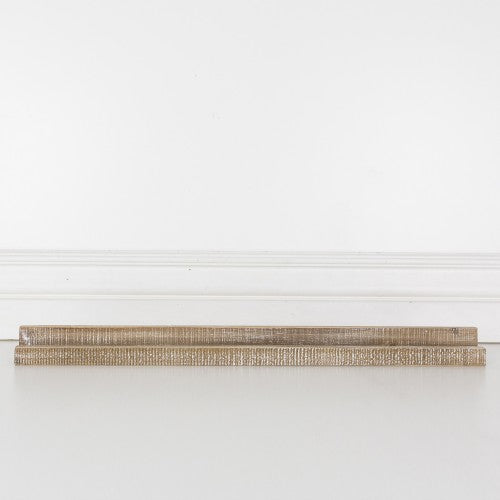 Natural wood title stand (ledgie)