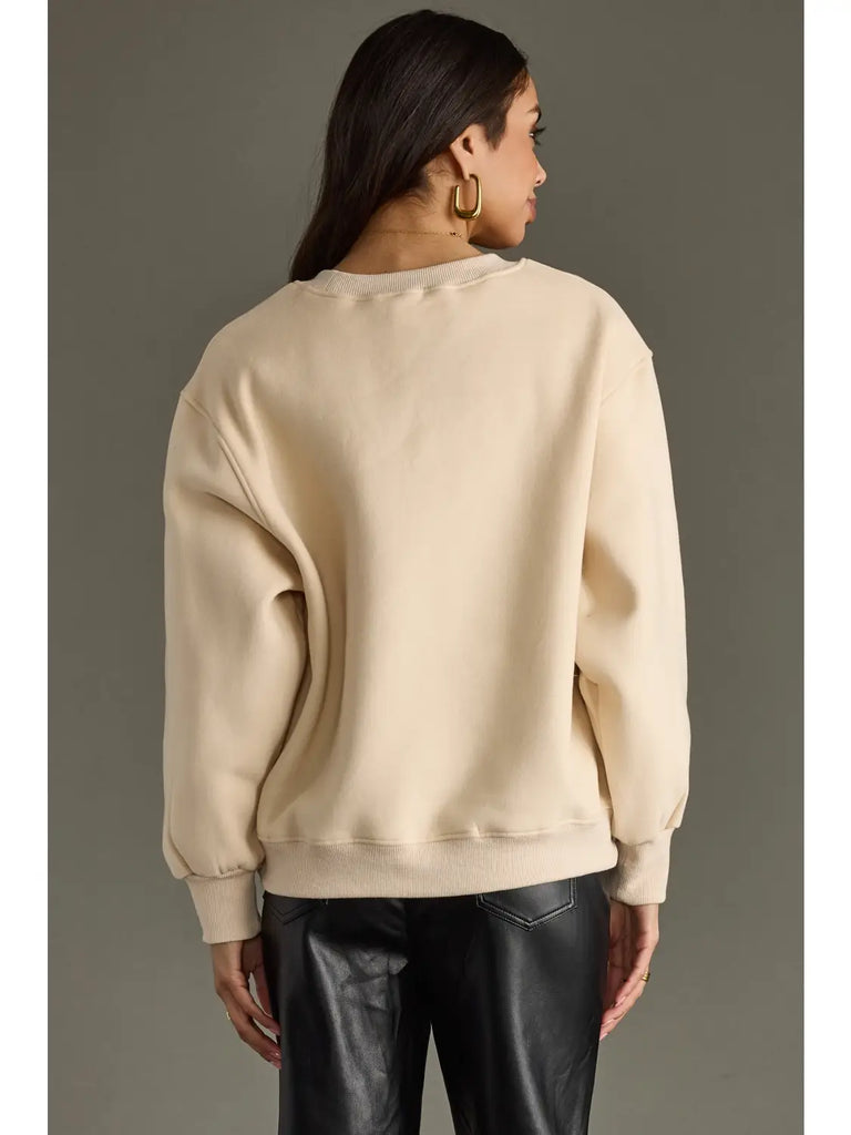 Beige Game Day Sweatshirt