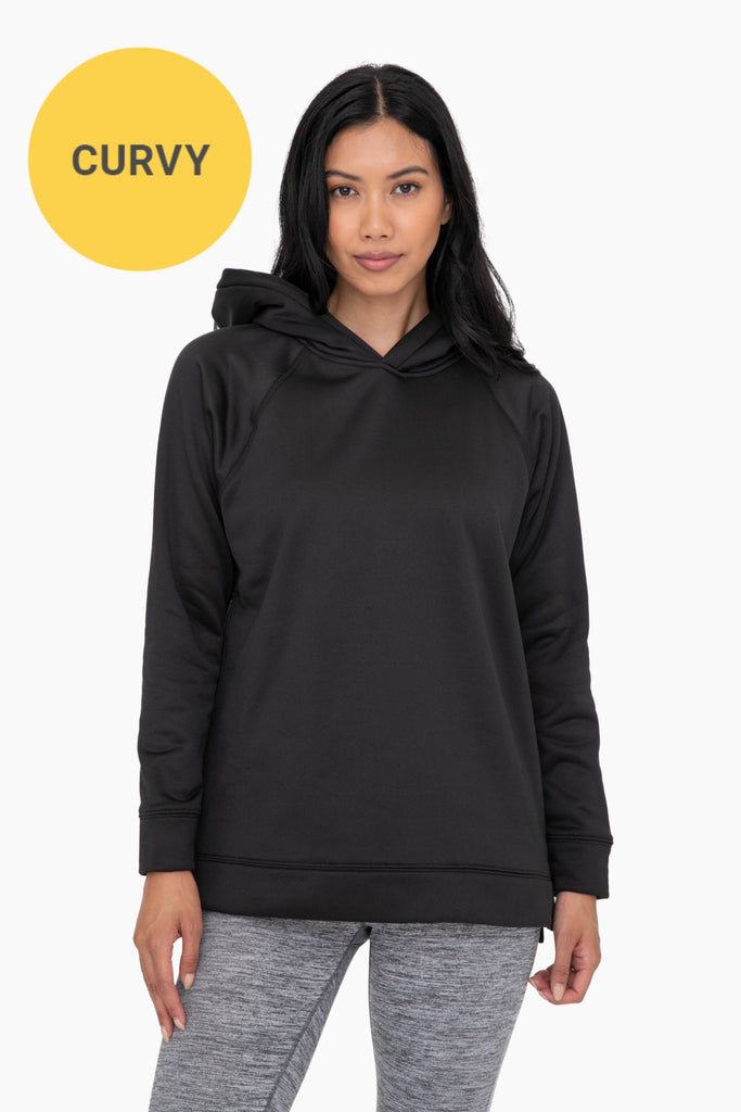 CURVY HOODIE WITH ZIPPER
