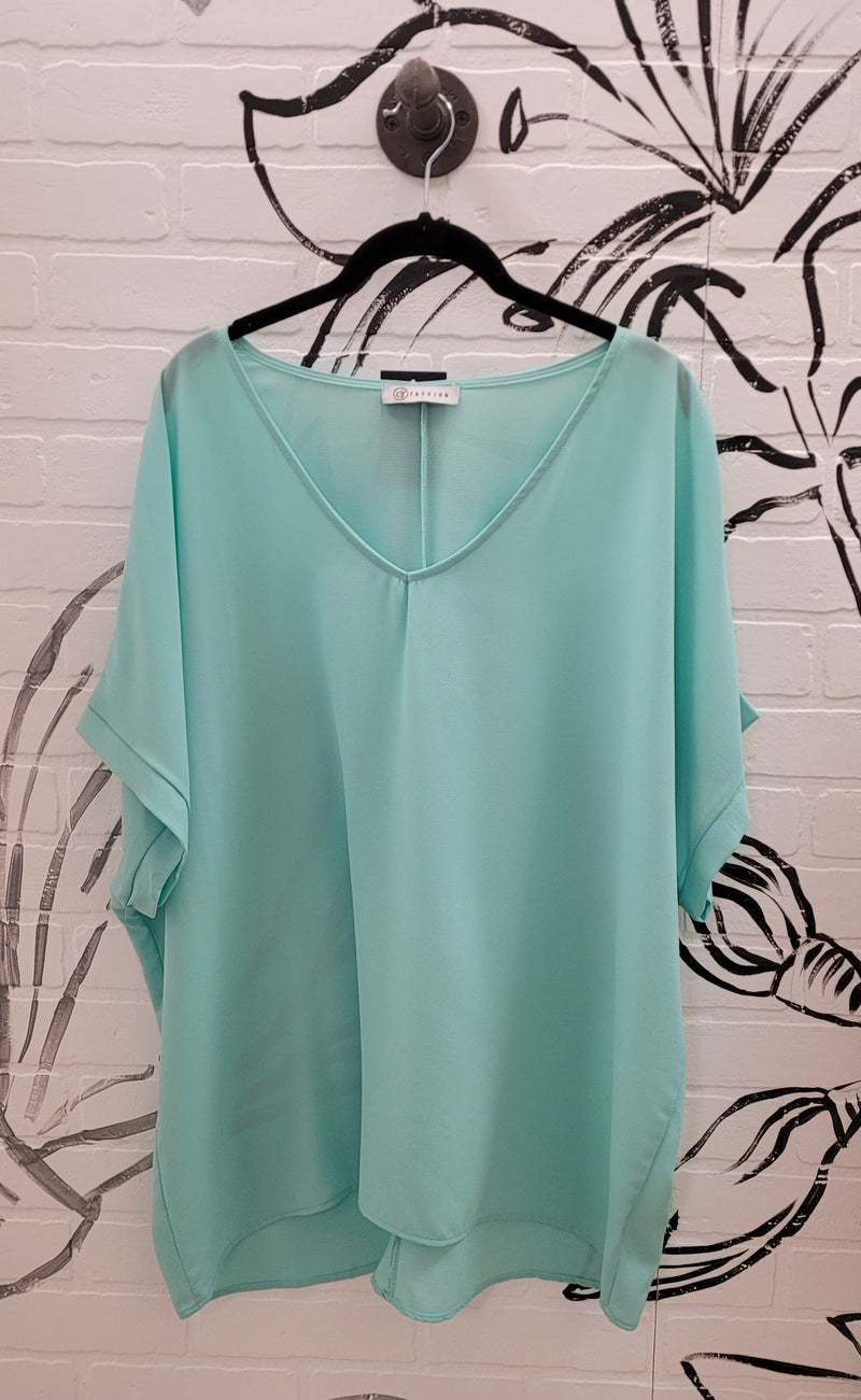 MINT V-NECK SHORT SLEEVE