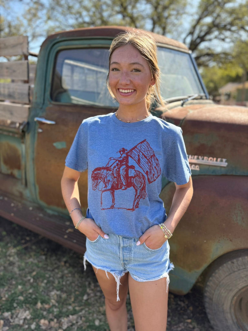 Heathered Blue Cowboy