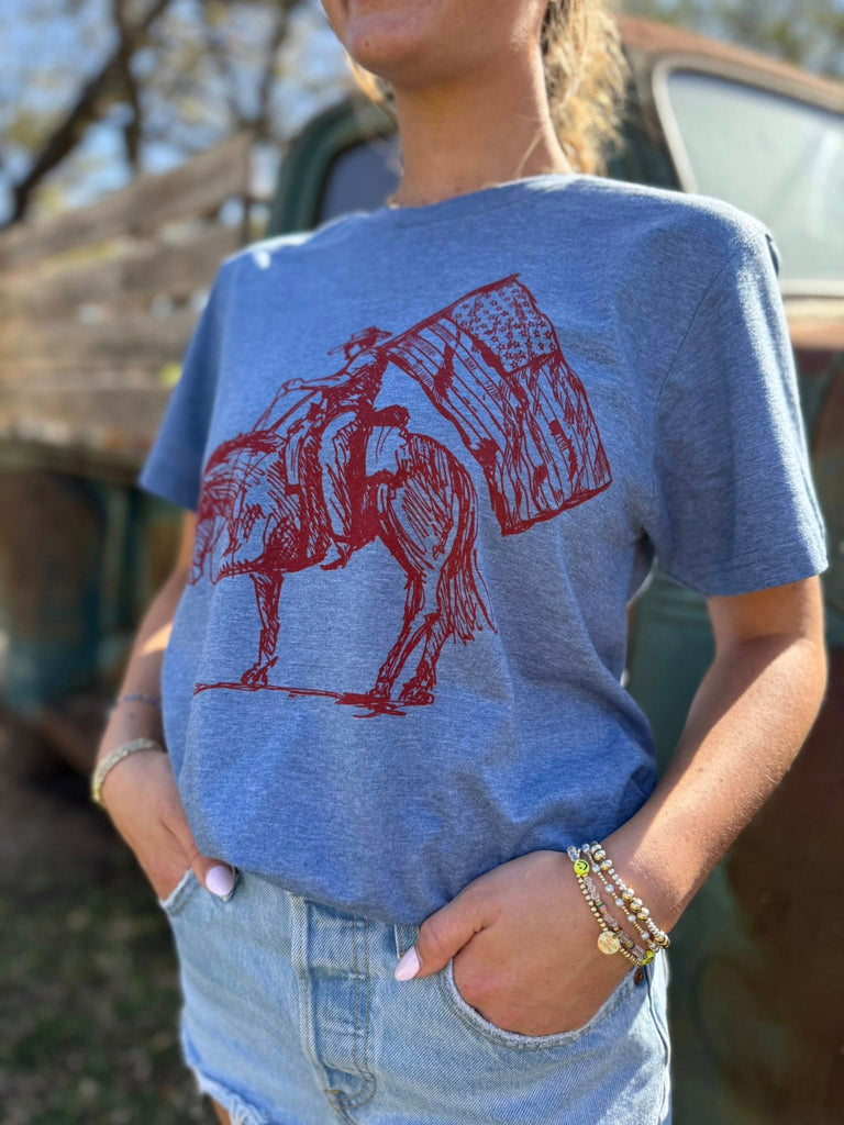 Heathered Blue Cowboy