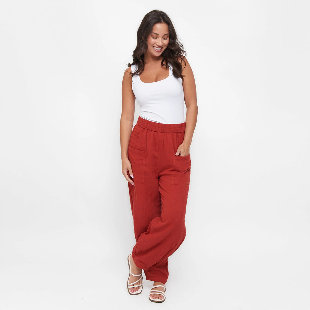 Jasmine Gauze Tapered Pants