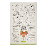 FINAL SALE - Tropical Sips Recipe Embellished Dishtowels