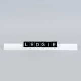 White wood tile stand (ledgie)