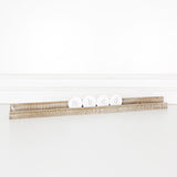 Natural wood title stand (ledgie)