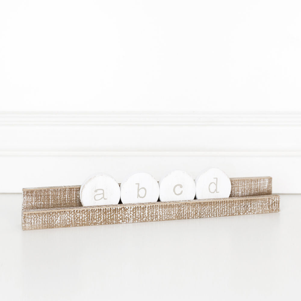 Natural wood tile stand (Ledgie)