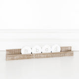 Natural wood tile stand (Ledgie)