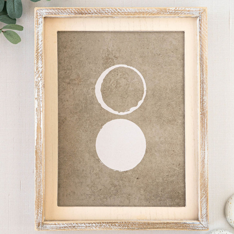 Circle wood frame sign