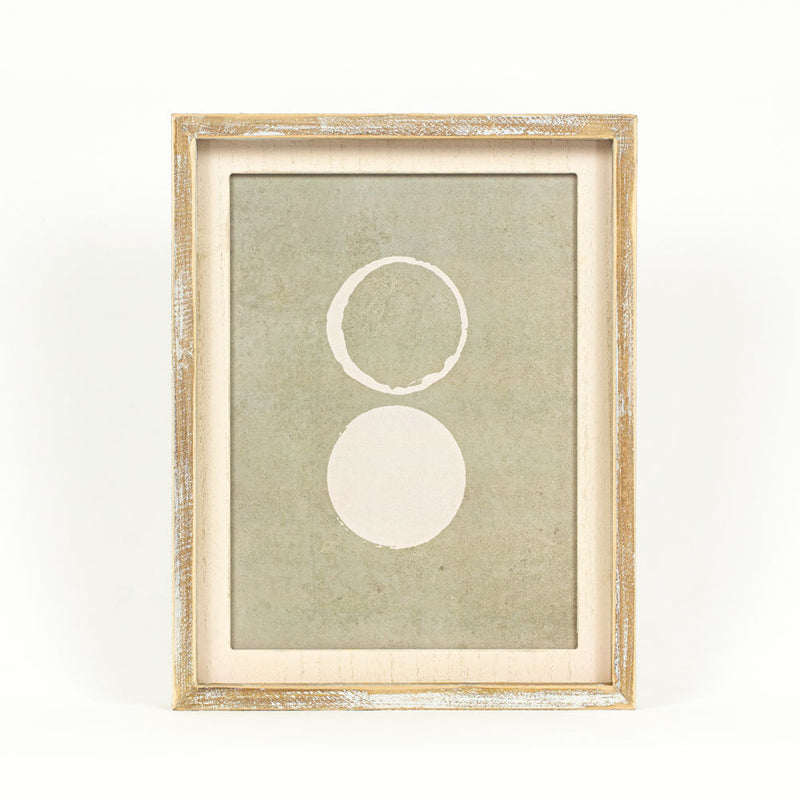 Circle wood frame sign