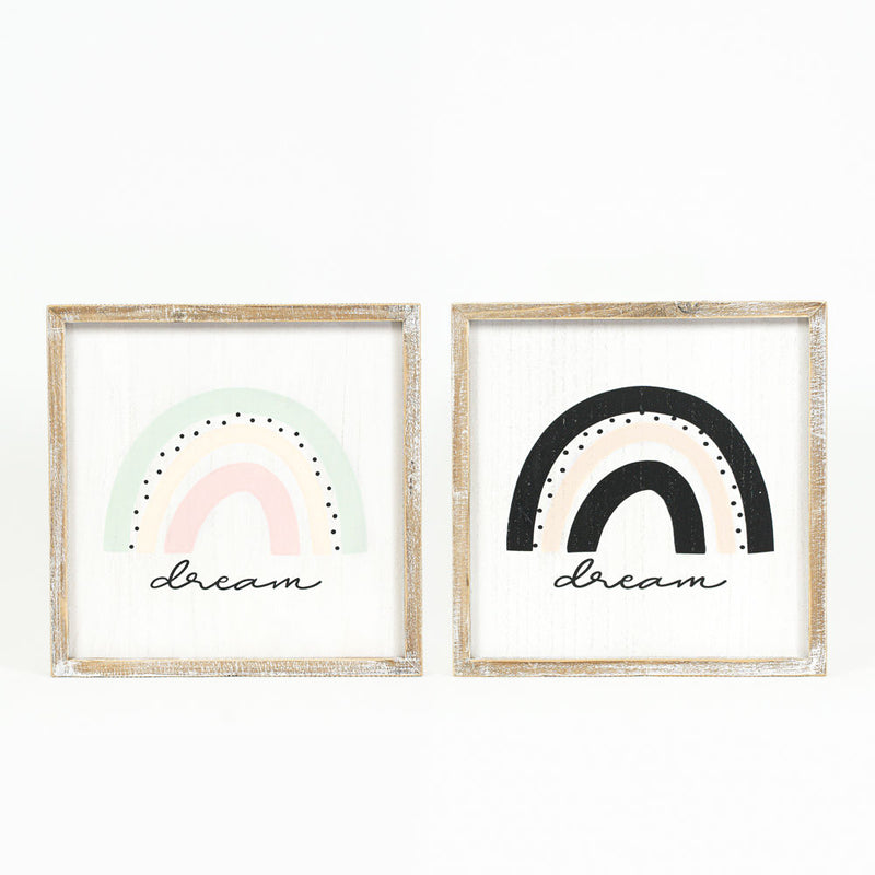 Double-sided "Dream" sign