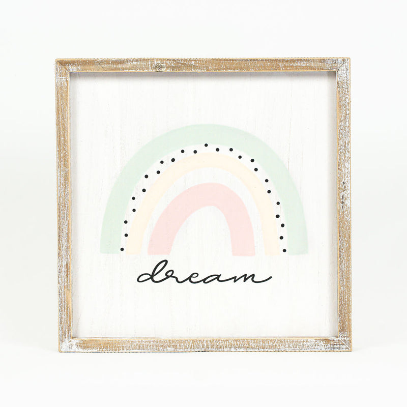 Double-sided "Dream" sign