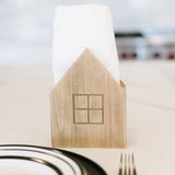 Natural wood house planter