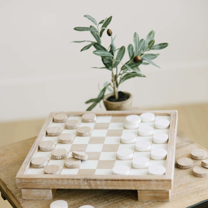 Wood chess box, ntrl/wh