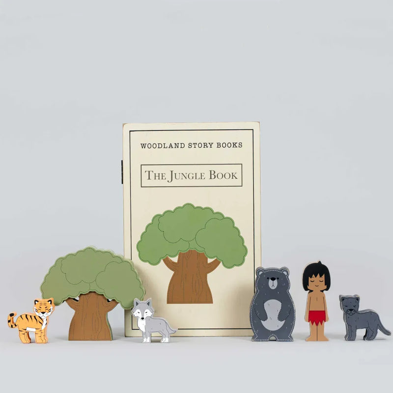The Jungle Book 8 X 12 X 2 5 Wood Storybook 7 Pc