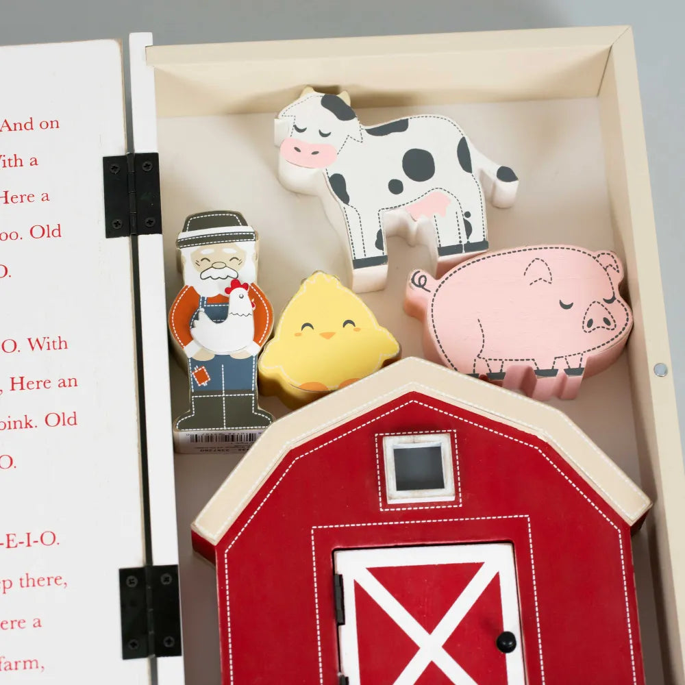 8x12x2.5 Wood Storybook 6 Pc (old Macdonald) Multi Pn: 936788
