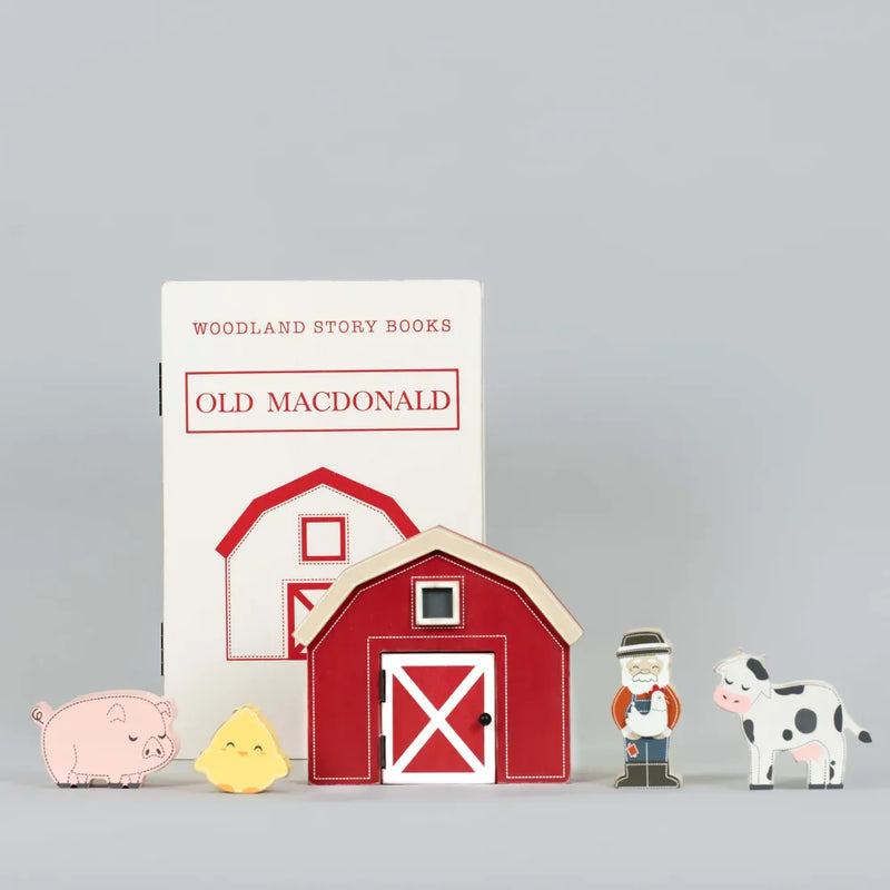 8x12x2.5 Wood Storybook 6 Pc (old Macdonald) Multi Pn: 936788