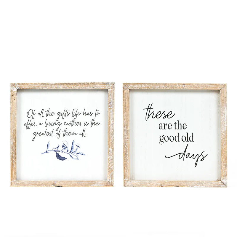10x10x1.5 Rvs Wood Frame Sign (days/gifts)