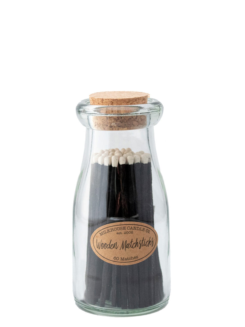 Wooden Matches in Milkbottle