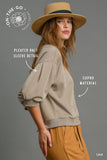 Oak Cupro Crewneck Top