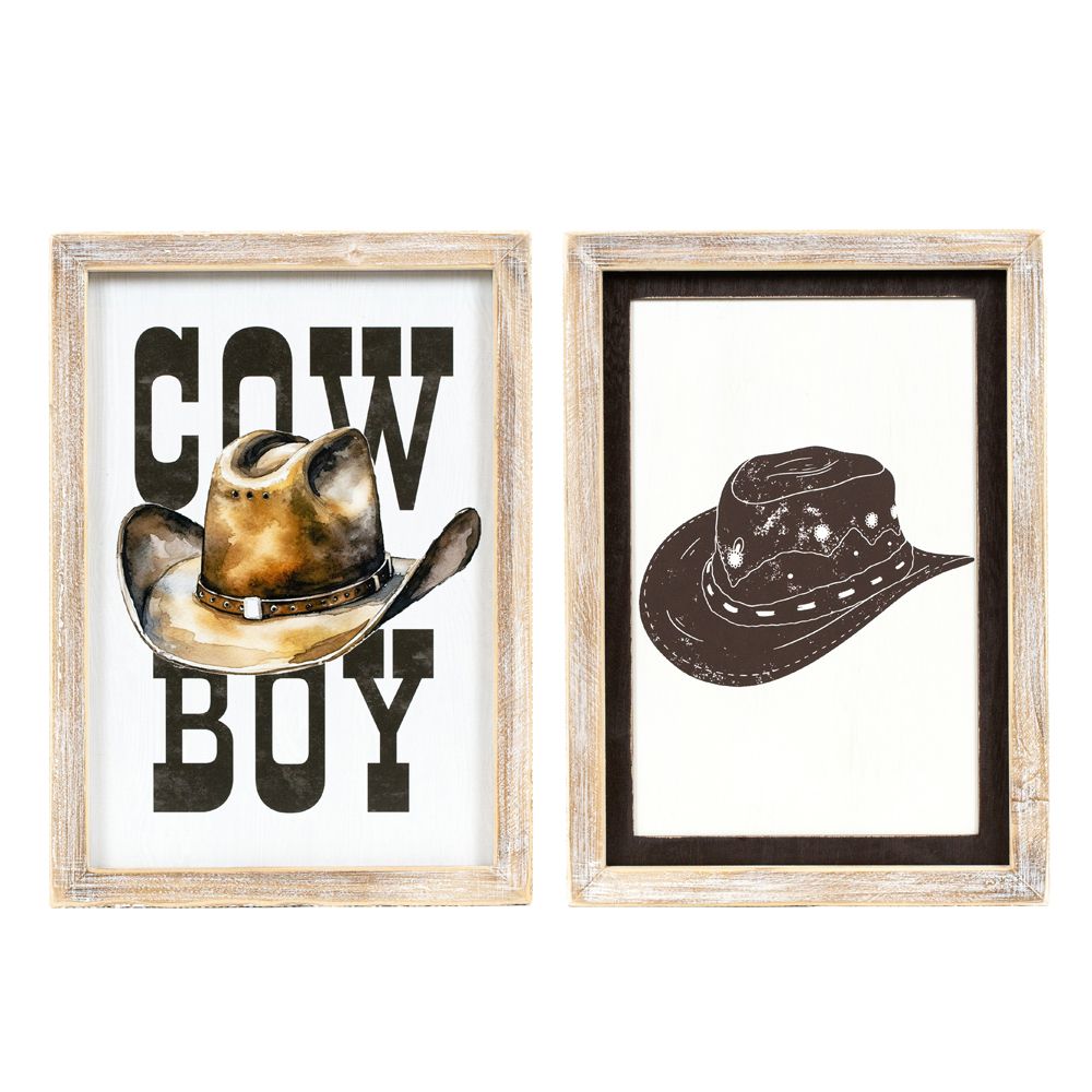 10x14x1.5 rvs wood frame sign (COWBOY)