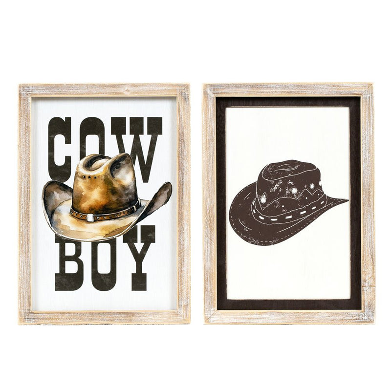 10x14x1.5 rvs wood frame sign (COWBOY)