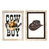 10x14x1.5 rvs wood frame sign (COWBOY)