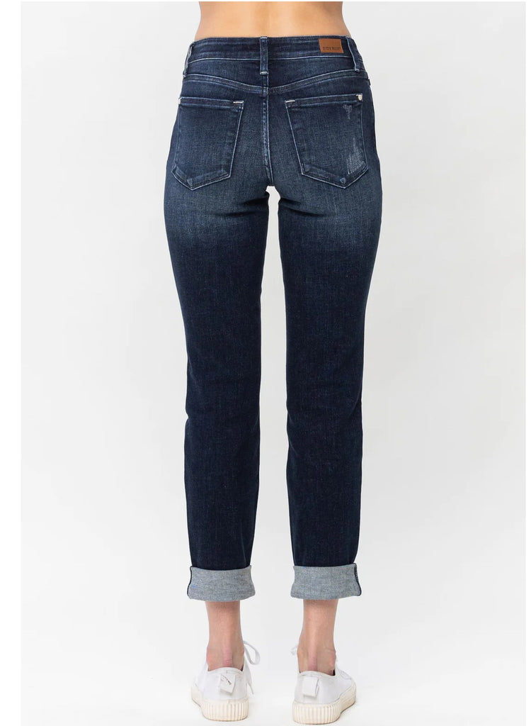 STITCHED DESTROY DOUBLE CUFF BF