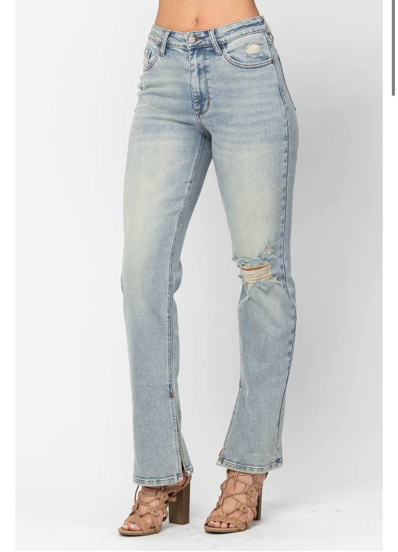 Judy Blue straight leg with slit