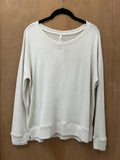 OATMEAL ROUND NECK SWEATER