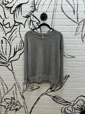 CHARCOAL ROUND NECK SWEATER