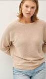 Curvy Oatmeal Boat neck Top