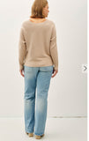 Curvy Oatmeal Boat neck Top