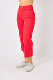 RED CROP WIDE TUMMY CONTROL (Judy Blue)