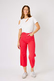 RED CROP WIDE TUMMY CONTROL (Judy Blue)