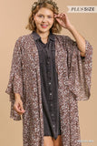 Curvy Animal Print Kimono