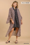 Curvy Animal Print Kimono