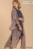 Curvy Animal Print Kimono