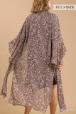 Curvy Animal Print Kimono