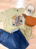 FINAL SALE - Fall checked Graphic T