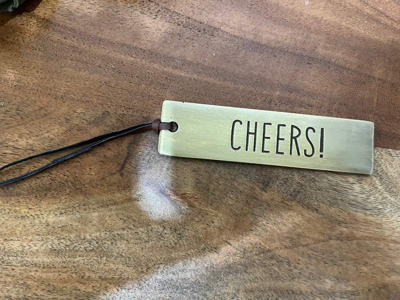 CHEERS! METAL GIFT TAG