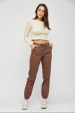 HIGH RISE JOGGER - COCOA