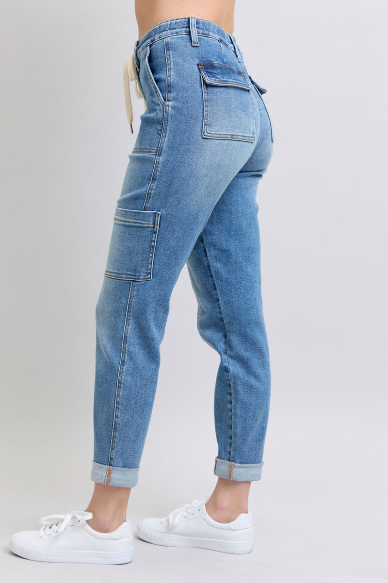 Judy Blue High Waste Cuffed Cargo Jogger