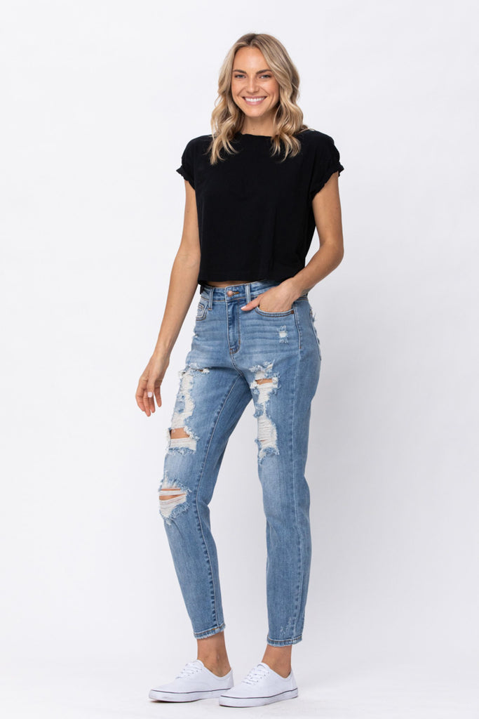 Judy Blue HI-RISE BOYFRIEND DESTROYED