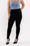 Curvy Elastic side skinny black pants