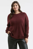 CURVY OXBLOOD SWEATER